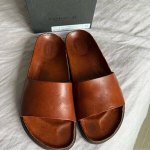 Brador Italian Leather Slide Sandals